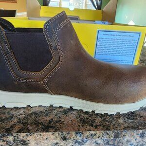 BRAND NEW CAROLINA Men’s Romeo Work Boot Brown Sz 11 Aluminum Toe Pull-On Ankle